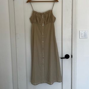 OAK + FORT Tan Midi Dress